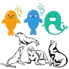 Seal svg cuttable designs