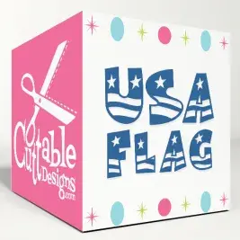 United States Flag Cuttable Font