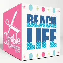Beach Life SVG Cuttable Font