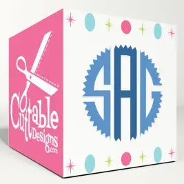 Circle Jagged SVG Monogram Fonts