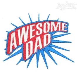 Awesome Dad Embroidery Designs