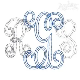 Vine Bean Monogram Embroidery Fonts