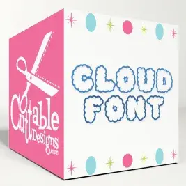 Cloud SVG Cuttable Fonts