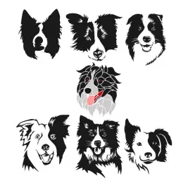 Border Collie SVG Cuttable Designs