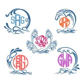 Waves SVG Cuttable Frames