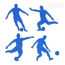 Football Players Embroidery Designs