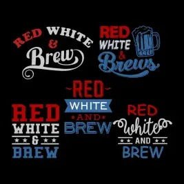 Red White Brew SVG Cuttable Designs
