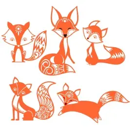 Cute Fox SVG Cuttable Designs