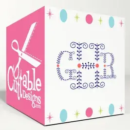 Stitch Monogram SVG Cuttable Fonts