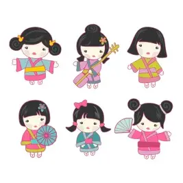 Kokeshi Pack SVG Cuttable Designs