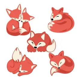 Lazy Fox Pack SVG Cuttable Designs