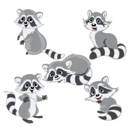 Raccoon Pack SVG Cuttable Designs