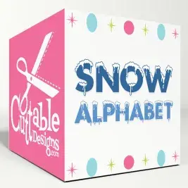 Snow Alphabet SVG Cuttable Fonts