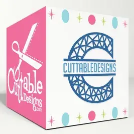 Geometric Split SVG Cuttable Fonts