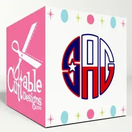 Texas Round Monogram SVG Cuttable Fonts