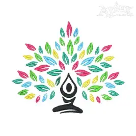 Yoga Tree Embroidery Designs