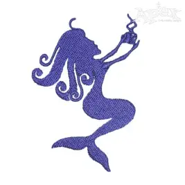Mermaid Coffee Embroidery Designs