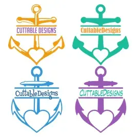 Anchor Split SVG Cuttable Frames