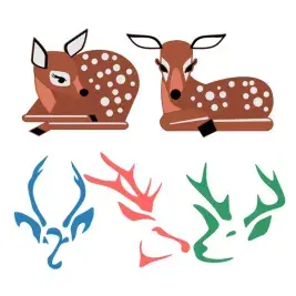 Deer Pack SVG Cuttable Designs