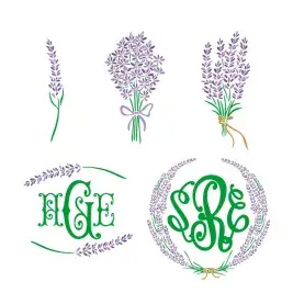 Lavender SVG Cuttable Designs and Frames 