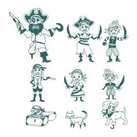 Pirate SVG Cuttable Designs