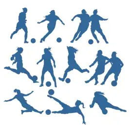 Soccer Women SVG Cuttable Designs