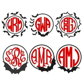 Bat SVG Cuttable Frames