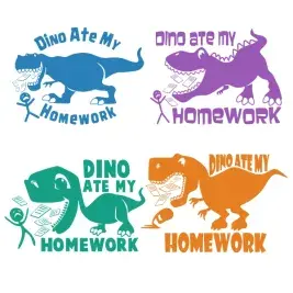 Dino Ate My Homework SVG Cuttable Designs