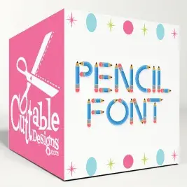 Pencil SVG Cuttable Fonts
