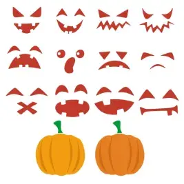 Pumpkin Faces SVG Cuttable Designs