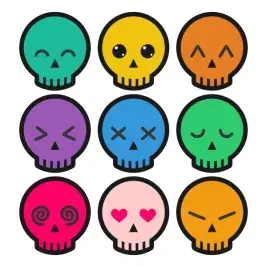 Cute Skull SVG Cuttable Designs