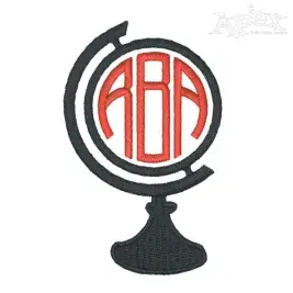 Globe Monogram Embroidery Frames