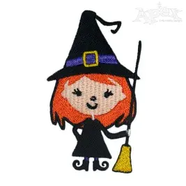 Cute Witch Embroidery Designs