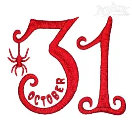 31st October Embroidery Designs