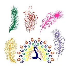 Peacock Feathers SVG Cuttable Designs