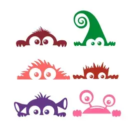 Monster Decal SVG Cuttable Designs