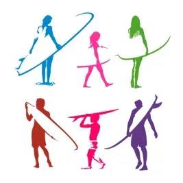 Surfer Pack SVG Cuttable Designs