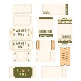 Tickets SVG Cuttable Designs