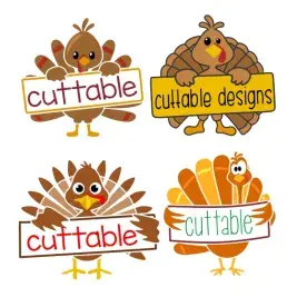 Turkey Pack SVG Cuttable Designs