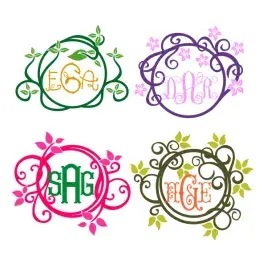 Circle Vine SVG Cuttable Frames