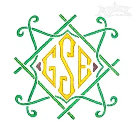 Decorative Monogram Embroidery Frames