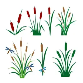 Cattails Pack SVG Cuttable Designs
