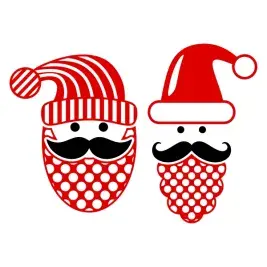 Merry Mustache SVG Cuttable Designs