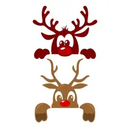 Cute Christmas Reindeer SVG Cuttable Designs