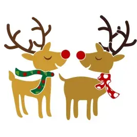 Christmas Reindeer SVG Cuttable Designs 