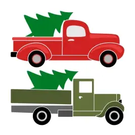 Christmas Truck SVG Cuttable Designs