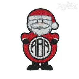 Christmas Santa Claus Monogram Embroidery Frames