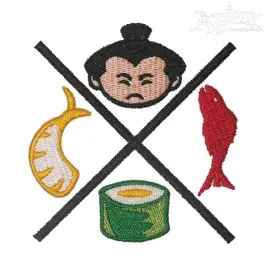 Japanese Sushi Embroidery Designs