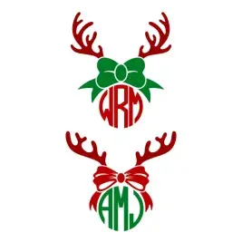Reindeer Bow Horn SVG Cuttable Designs