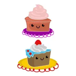 Smiley Cake Pack SVG Cuttable Designs